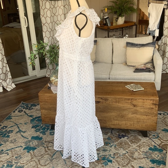 ✨SALE ✨ NWT | J Crew Tiered Midi Dress in Embroidered Eyelet - Picture 7 of 10